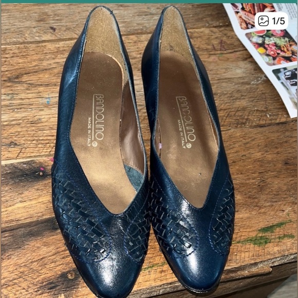 Bandolino Shoes - Bandolino Dark Blue Woven Pointed Toe Flats